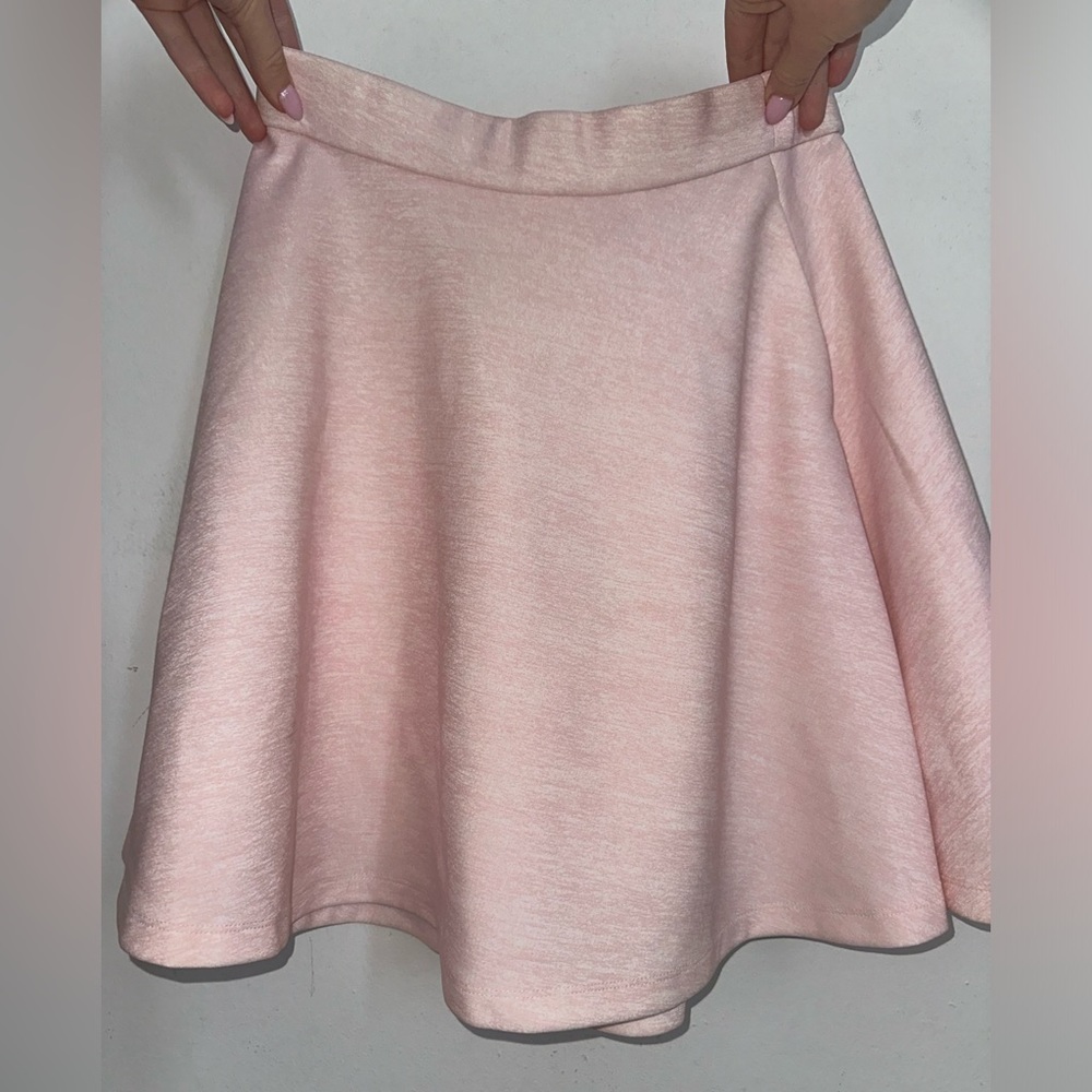 Cathrine MaLandrino flare Baby Pink mini skirt with two pockets. Unlined.